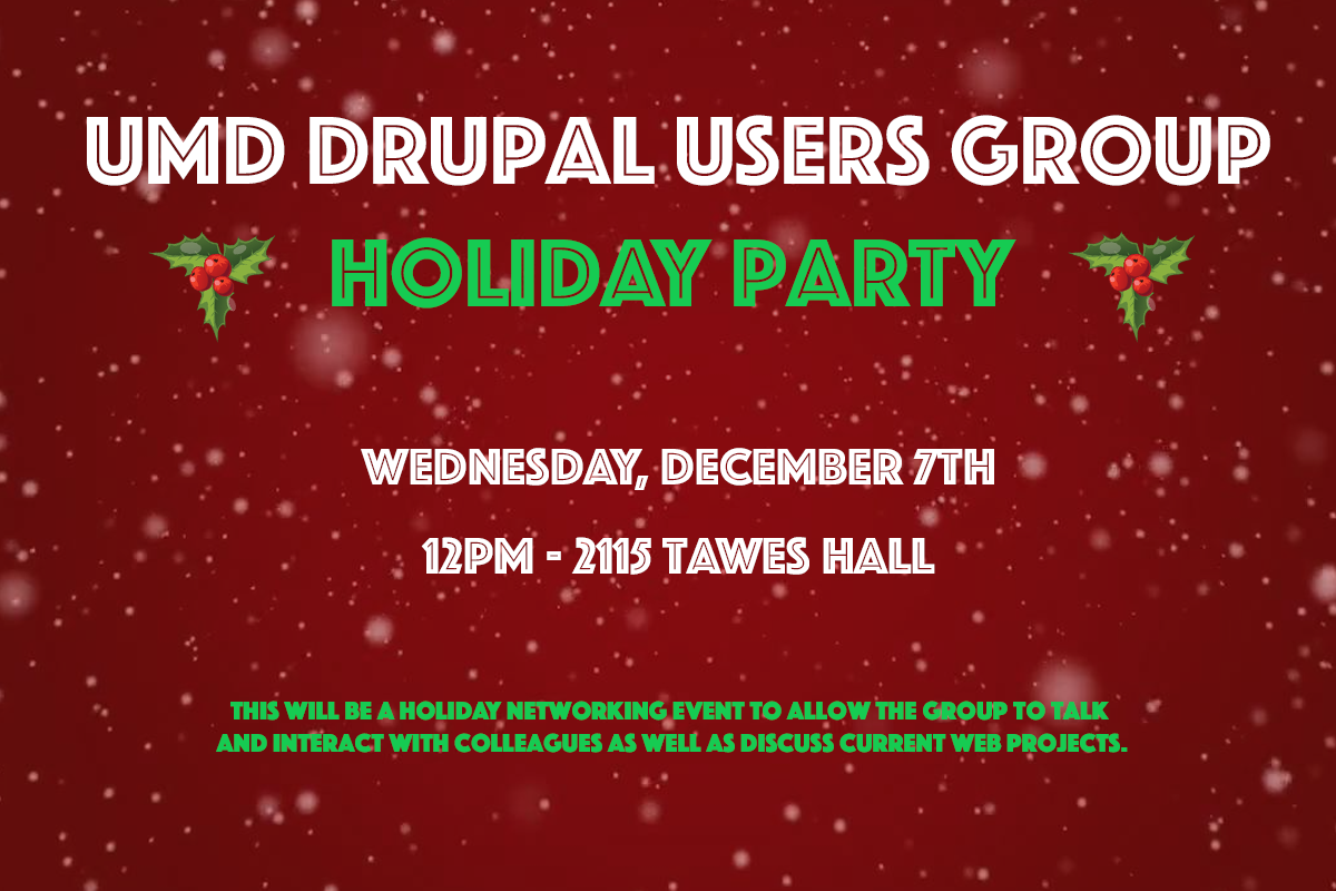 Drupal Users Group Holiday Party