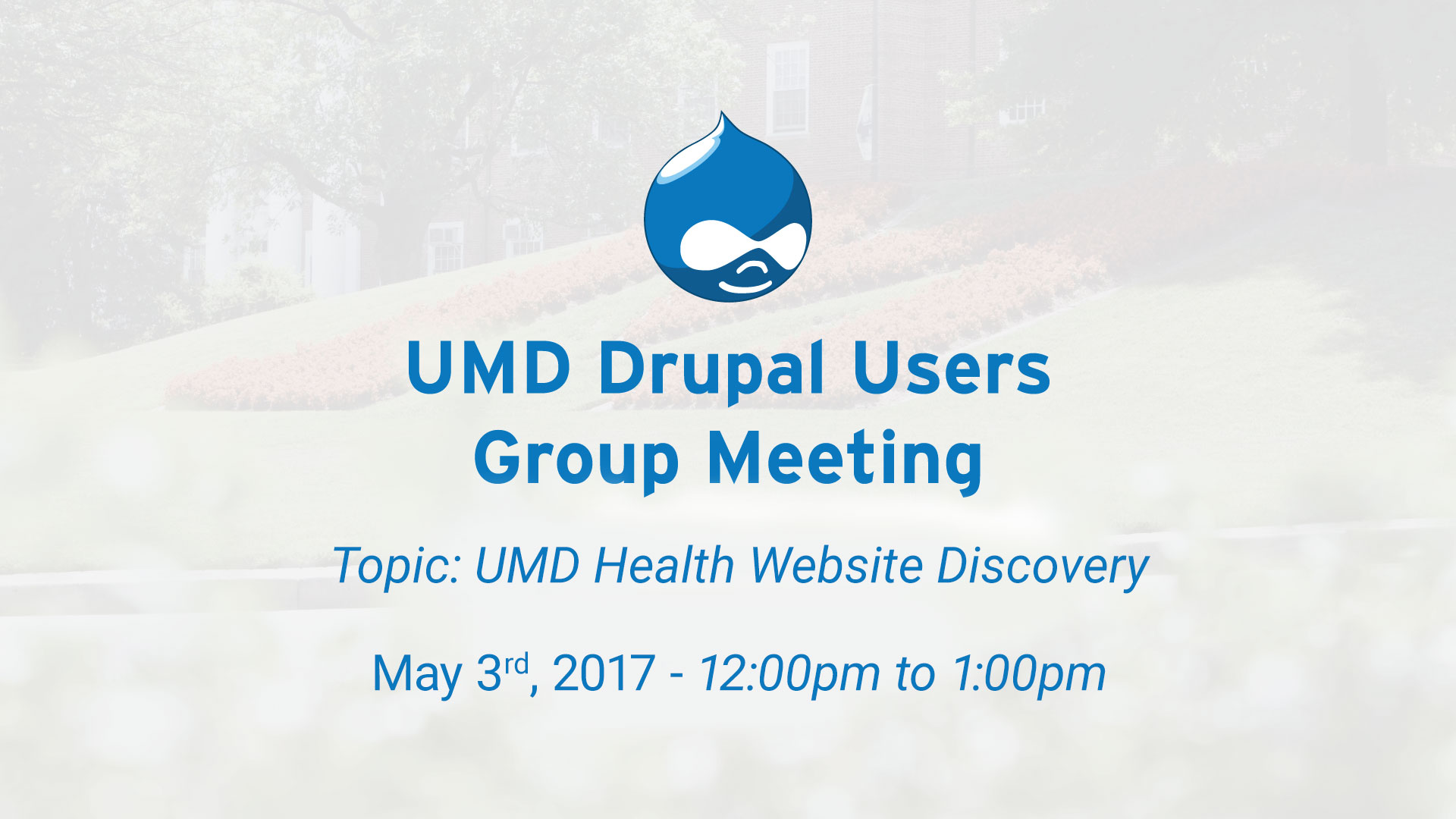 Drupal Users Meeting  - Health Center