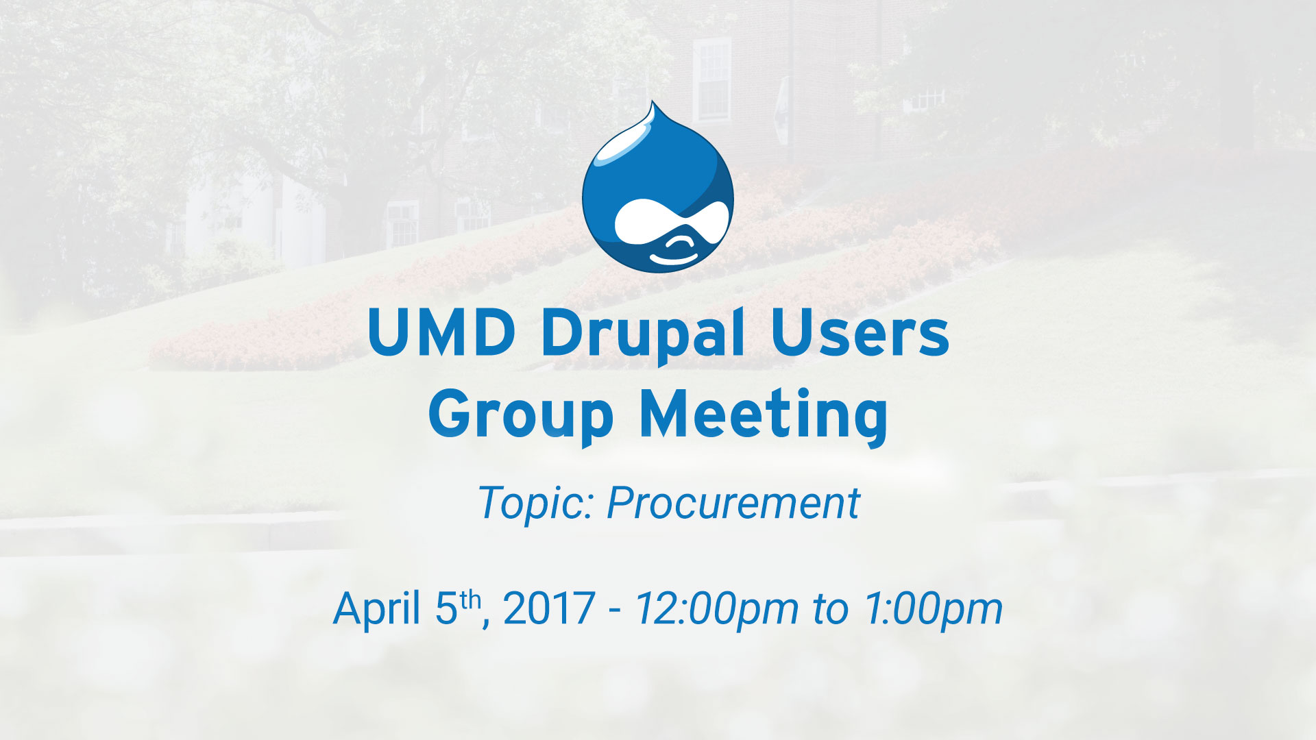 Drupal Users Group Procurement